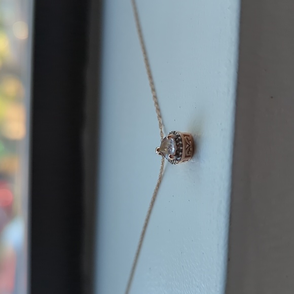 Rose Gold Tear Drop Necklace - Picture 2 of 7